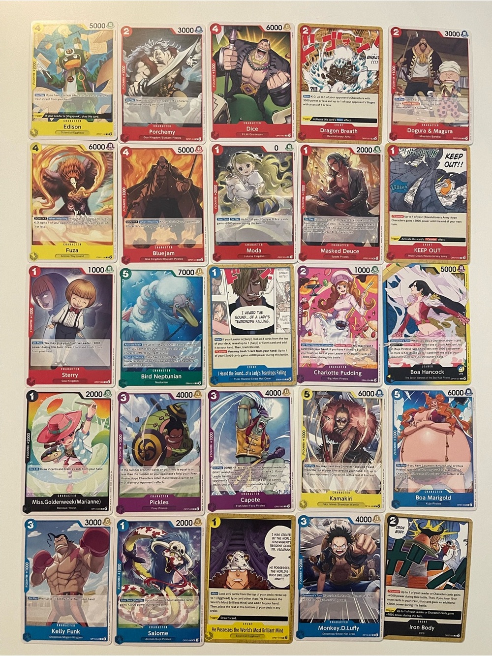 One Piece Card Game – Bulk Card Lot (25 Cards) English #009